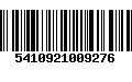 Código de Barras 5410921009276