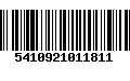 Código de Barras 5410921011811