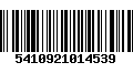 Código de Barras 5410921014539