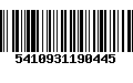 Código de Barras 5410931190445