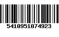 Código de Barras 5410951074923