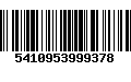 Código de Barras 5410953999378