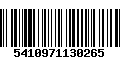 Código de Barras 5410971130265