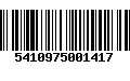 Código de Barras 5410975001417