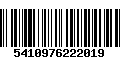 Código de Barras 5410976222019