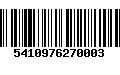 Código de Barras 5410976270003