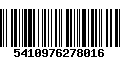 Código de Barras 5410976278016