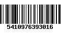 Código de Barras 5410976393016