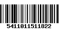 Código de Barras 5411011511822