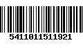 Código de Barras 5411011511921