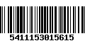 Código de Barras 5411153015615