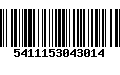 Código de Barras 5411153043014