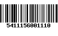 Código de Barras 5411156001110