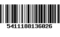 Código de Barras 5411188136026