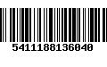 Código de Barras 5411188136040