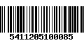 Código de Barras 5411205100085