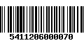 Código de Barras 5411206000070