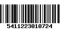 Código de Barras 5411223010724