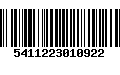 Código de Barras 5411223010922