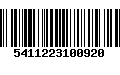 Código de Barras 5411223100920