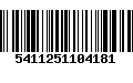 Código de Barras 5411251104181