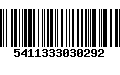 Código de Barras 5411333030292