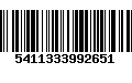 Código de Barras 5411333992651