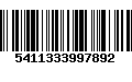 Código de Barras 5411333997892