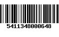 Código de Barras 5411348000648