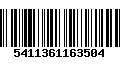 Código de Barras 5411361163504