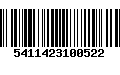 Código de Barras 5411423100522