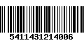 Código de Barras 5411431214006