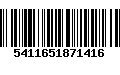 Código de Barras 5411651871416