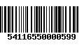 Código de Barras 54116550000599