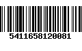 Código de Barras 5411658120081