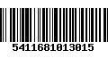 Código de Barras 5411681013015