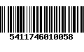 Código de Barras 5411746010058