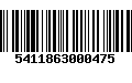 Código de Barras 5411863000475