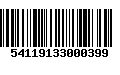 Código de Barras 54119133000399