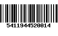 Código de Barras 5411944520014