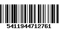 Código de Barras 5411944712761