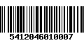 Código de Barras 5412046010007