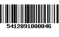 Código de Barras 5412091000046