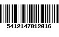 Código de Barras 5412147012016