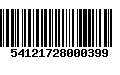 Código de Barras 54121728000399