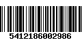 Código de Barras 5412186002986