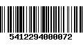 Código de Barras 5412294000072