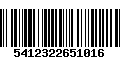 Código de Barras 5412322651016