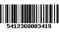 Código de Barras 5412360003419