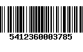 Código de Barras 5412360003785